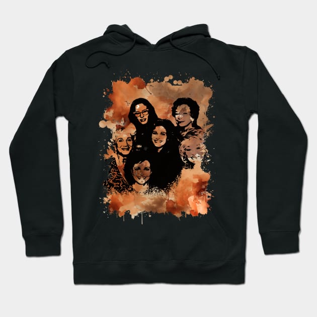 Steel Magnolias - Brown Watercolor Splash Hoodie by sgregory project